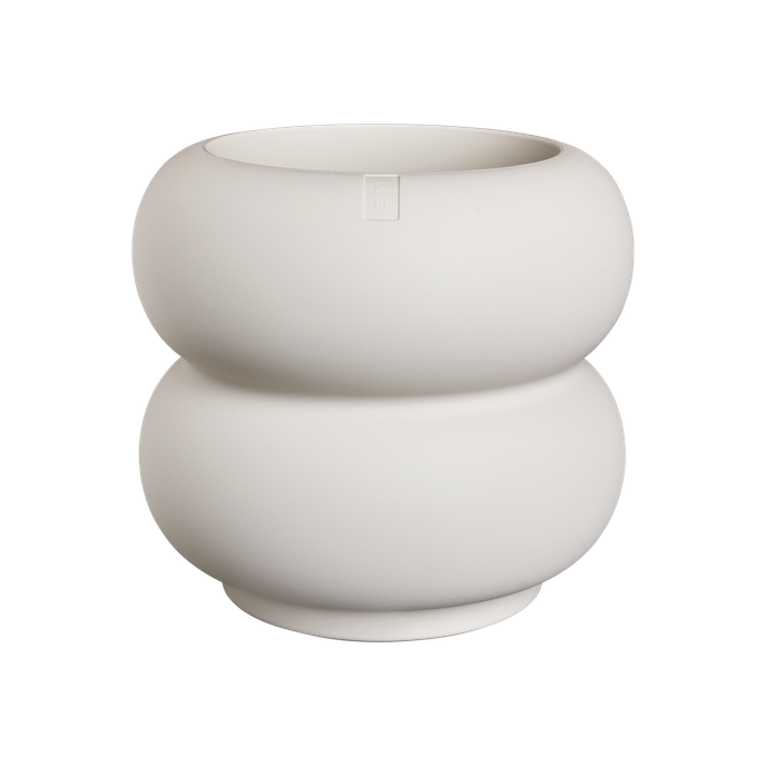 amber roll low 43cm leinenweiß